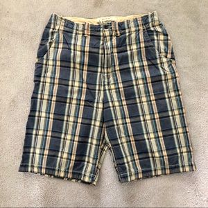 Madras Plaid Bermuda Shorts Sz: 16 | Yellow Blue